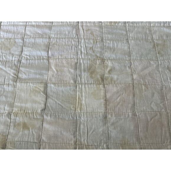 Vintage Hand Stitched Quilt Full Patchwork Square Block Polyester Masculine Read - Picture 6 of 8